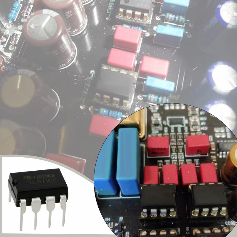 OTOTEC 20pcs TL071CP Operational Amplifier Replacement TL071 Operational Amplifier IC Chip DIP-8 Low Noise JFET Input Chip for Audio Signal Processing - Image 3